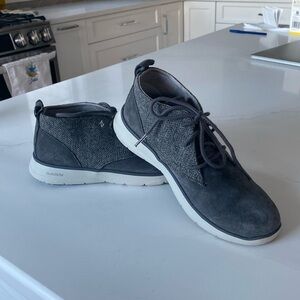 Eddie Bauer women’s size 6.5 gray suade chukka shoes worn once.